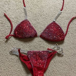 Angel Competition Bikini in sequin red
